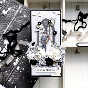 Mroczna kartka ślubna w stylu gotyckim